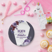 Dood aan mijn twintigers bloemenfeest 30ste verjaa papieren bordje (Feest)