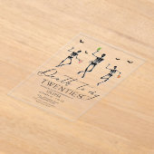 Dood aan mijn twintigers Halloween 30e verjaardag Acryl Uitnodigingen (Laagn)