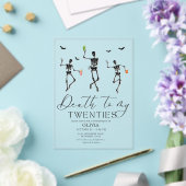 Dood aan mijn twintigers Halloween 30e verjaardag Acryl Uitnodigingen (Insitu (Huwelijk))