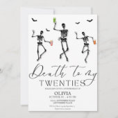 Dood aan mijn twintigers Halloween 30e verjaardag Kaart (Voorkant)