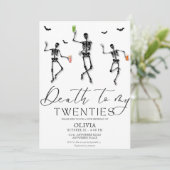 Dood aan mijn twintigers Halloween 30e verjaardag Kaart (Staand voorkant)