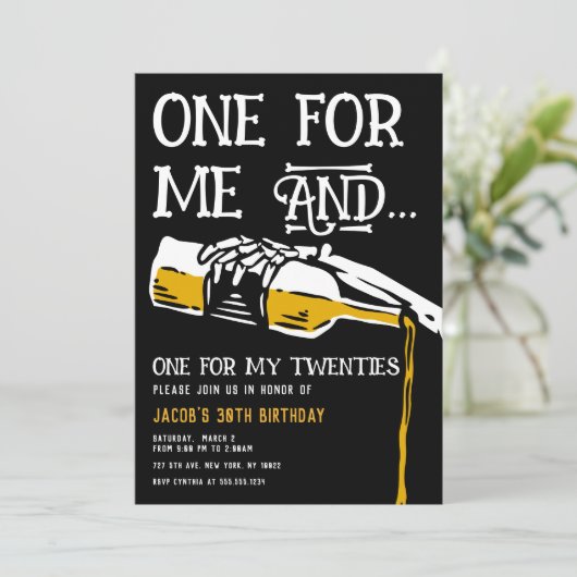 Dood aan mijn uitnodiging van 20. (Staand voorkant)