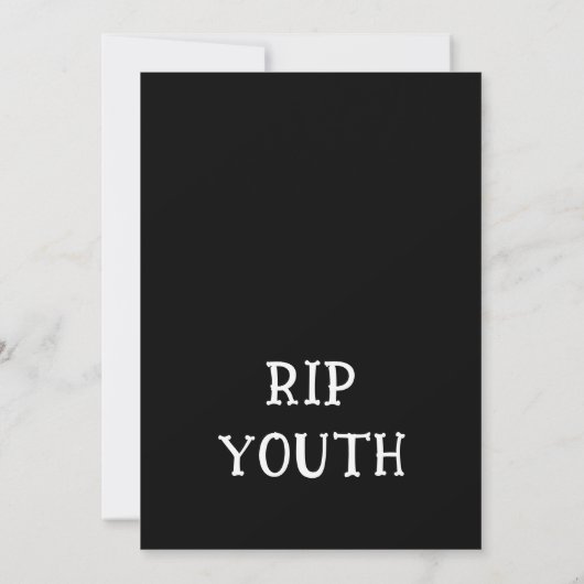 Dood aan mijn uitnodiging van 20. (Achterkant)