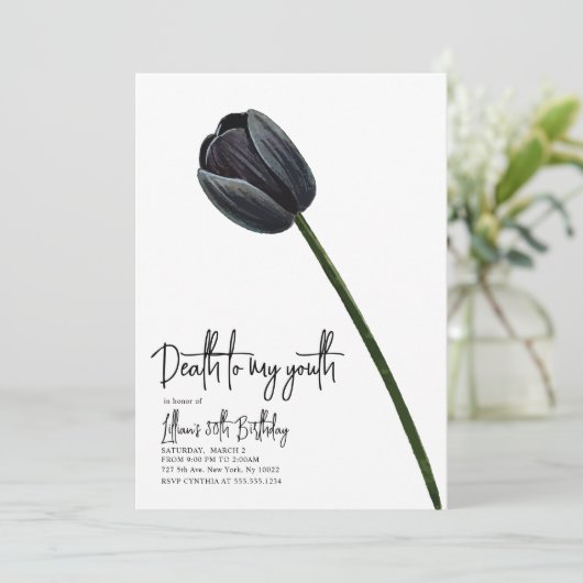 Dood aan mijn uitnodiging van 20 september (Staand voorkant)