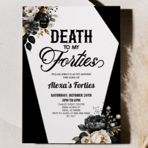 Dood aan mijn veertig bloemen 50ste verjaardagsfee kaart