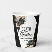 Dood aan mijn veertig bloemen 50ste verjaardagsfee papieren bekers (Achterkant)