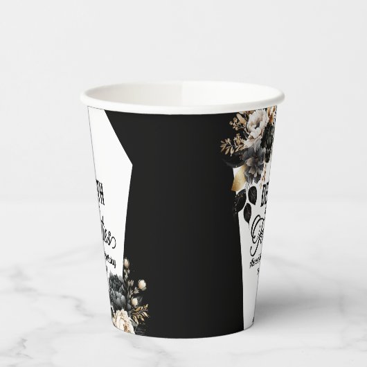 Dood aan mijn veertig bloemen 50ste verjaardagsfee papieren bekers (Links)