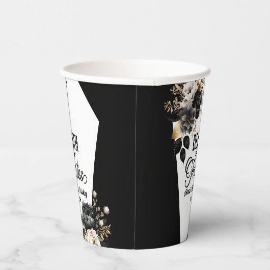 Dood aan mijn veertig bloemen 50ste verjaardagsfee papieren bekers (Rechts)