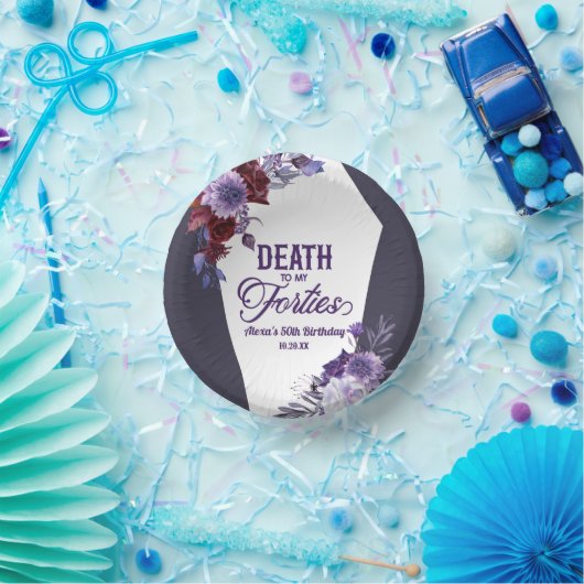 Dood aan mijn veertig bloemen 50ste verjaardagsfee papieren kommen (Feest)