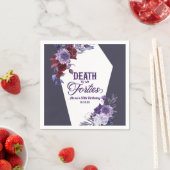 Dood aan mijn veertig bloemen 50ste verjaardagsfee servet (Insitu)