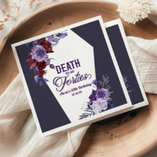 Dood aan mijn veertig bloemen 50ste verjaardagsfee servet