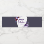 Dood aan mijn veertig bloemen 50ste verjaardagsfee waterfles etiket (Enkel label)