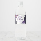 Dood aan mijn veertig bloemen 50ste verjaardagsfee waterfles etiket (Voorkant)