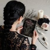 Dood aan mijn veertiger jaren bloemengotische sche folie uitnodiging