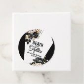 Dood aan mijn vijftiger bloemenfeest 60ste verjaar bedankjes labels (In situ)