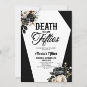 Dood aan mijn vijftiger bloemenfeest 60ste verjaar kaart (Voorkant)