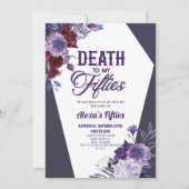 Dood aan mijn vijftiger bloemenfeest 60ste verjaar kaart (Voorkant)