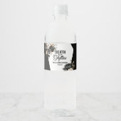 Dood aan mijn vijftiger bloemenfeest 60ste verjaar waterfles etiket (Voorkant)