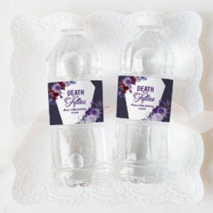 Dood aan mijn vijftigers bloemrijke 60ste verjaard waterfles etiket