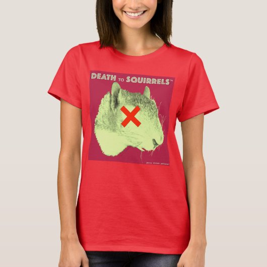 DOOD AAN SQUIRRELS™ t-shirt2 diep rood T-shirt (Voorkant)
