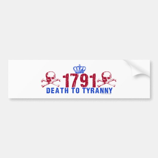 Dood aan Tyranny Bumpersticker (Voorkant)