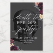 Dood aan uw 20s Mini Wine Etiket Etiket (Enkel label)