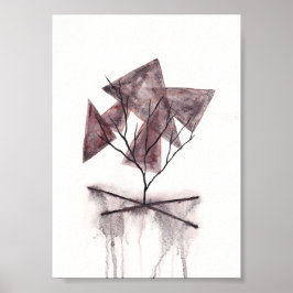 Dood Abstract Aquarel Kunst Poster