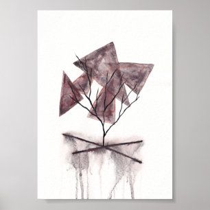 Dood Abstract Aquarel Kunst Poster