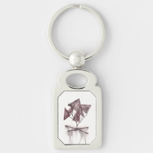Dood Abstract Aquarel Kunst Sleutelhanger (Voorkant)