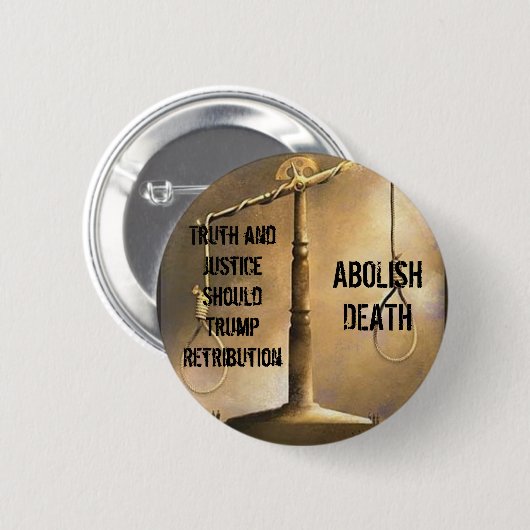 Dood afschaffen ronde button 5,7 cm (Voorkant /achterkant)