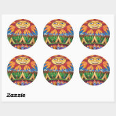 Dood bij wedergeboorte ronde sticker (Vel)