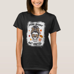 Dood binnen maar gebeiteld Bun Skull Mam Spooky T-shirt