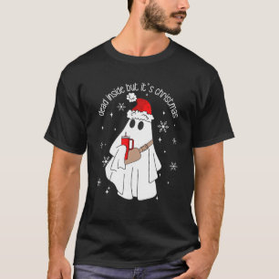Dood binnen, maar het is kerst retro boo jee grapp t-shirt