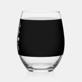 Dood binnen maar vrolijk AF kerstcadeau skelet Wijnglas Zonder Voet (Rechts)