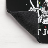 Dood binnen maar vrolijk bij Skeleton Santa Christ Muismat (Hoek)