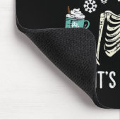 Dood binnen, maar zijn kerst skelet koffie Xmas Muismat (Hoek)