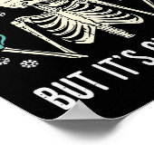 Dood binnen, maar zijn kerst skelet koffie Xmas Poster (Hoek)