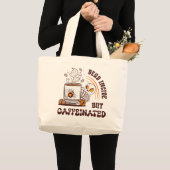 Dood binnenin, maar cafeïnevrij grote tote bag (Voorkant (product))