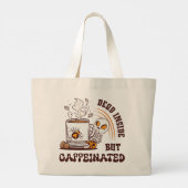 Dood binnenin, maar cafeïnevrij grote tote bag (Achterkant)