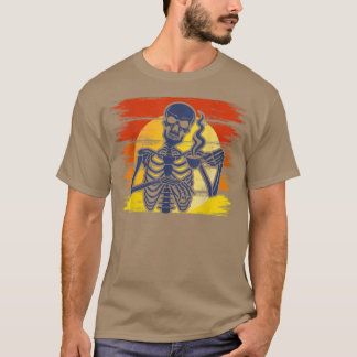 Dood binnenin, maar cafeïnevrij, skeletenpap, Mann T-shirt