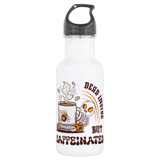 Dood binnenin, maar cafeïnevrij waterfles  (Voorkant)