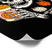 Dood binnenin, maar gepikte pompoen schedel Drink  Poster (Hoek)