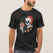 Dood binnenin, maar Jolly AF, Funny Groovy Kerstmi T-shirt (Voorkant)