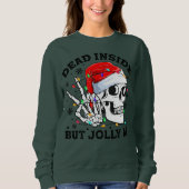 Dood binnenin, maar Jolly AF Funny Kerstfeest Funn Trui (Voorkant)