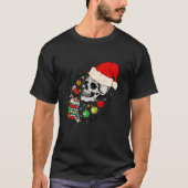 Dood binnenin, maar Jolly AF Funny Skeleton Santa  T-shirt (Voorkant)