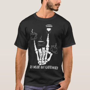 dood binnenin, maar met cafeïne gekaapt vreemd ske t-shirt