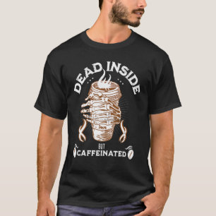 Dood binnenin, maar met cafeïnevrije skeleton t-shirt