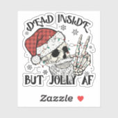 Dood binnenste Kerst sticker (Vel)