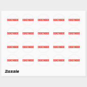 Dood binnensteempel ronde sticker (Vel)