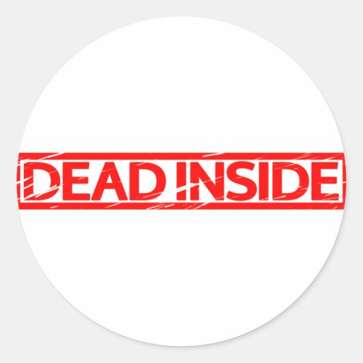 Dood binnensteempel ronde sticker (Voorkant)